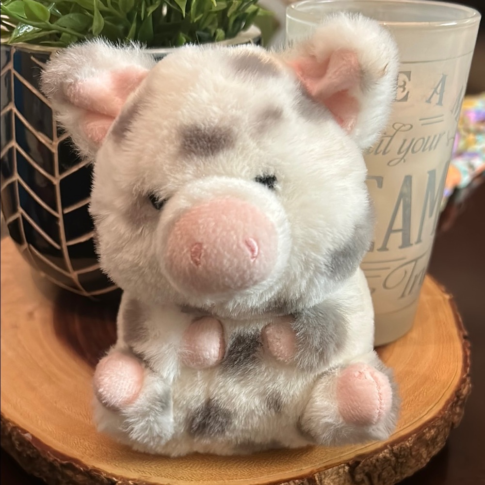 Aurora Rolly Pet Periwinkle Pig‎ 5" Plush Stuffed Animal